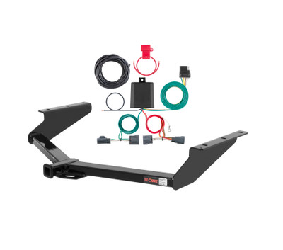 08 - 12 Jeep Liberty Curt 1-1/4", Class 2 Trailer Tow Hitch + 4-flat Wiring Kit 12245