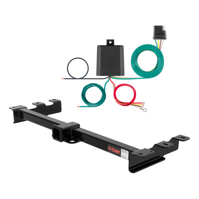 99 - 06 Chevrolet Silverado 1500 With roll pan bumper Curt 2", Class 3 Trailer Tow Hitch + 4-flat Wiring Kit 13932