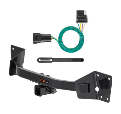 2020 - 2025 Cadillac XT6 Curt 2", Class 3 Trailer Tow Hitch + 4-flat Wiring Kit 13482