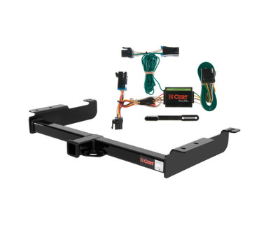 00 - 02 Chevrolet Express 3500 Excluding cutaway models Curt 2", Class 4 Trailer Tow Hitch + 4-flat Wiring Kit 14090