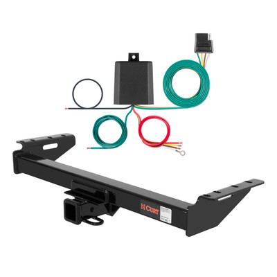 84 - 96 Jeep Cherokee Curt 2", Class 3 Trailer Tow Hitch + 4-flat Wiring Kit 13084