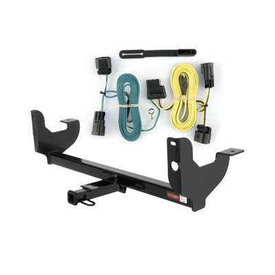 08 - 12 Chevrolet Malibu Sedan, excluding hybrid & LTZ Curt 1-1/4", Class 2 Trailer Tow Hitch + 4-flat Wiring Kit 12051