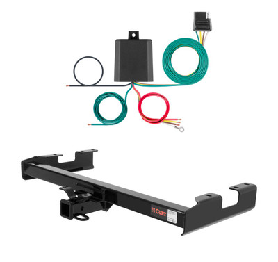 2001 - 2006 Chevrolet Silverado 3500 6' bed, excluding factory receiver, Tommy Gate lift or cab & chassis Curt 2", Class 3 Trailer Tow Hitch + 4-flat Wiring Kit 13108