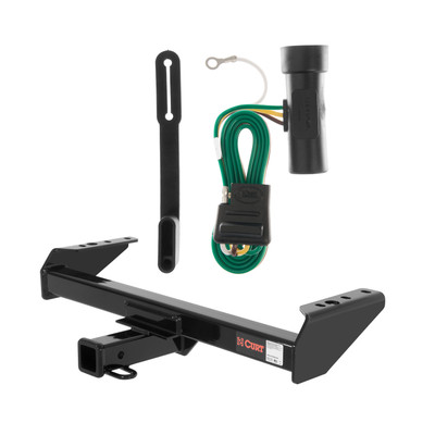 75 - 84 Chevrolet C20 Excluding with 10" step bumper Curt 2", Class 4 Trailer Tow Hitch + 4-flat Wiring Kit 14082