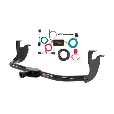 13 - 19 Volkswagen Beetle Convertible, excluding AdBlue tank Curt 1-1/4", Class 1 Trailer Tow Hitch + 4-flat Wiring Kit 11354