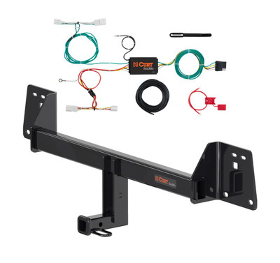 2019 - 2023 Toyota Corolla Hatchback Curt 1-1/4", Class 1 Trailer Tow Hitch + 4-flat Wiring Kit 11567