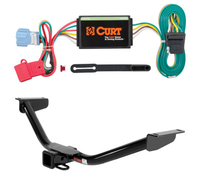 2010 - 2012 Acura RDX Curt 2", Class 3 Trailer Tow Hitch + 4-flat Wiring Kit 13154