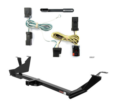 2004 - 2007 Dodge Caravan With Stow'n Go Curt 1-1/4", Class 2 Trailer Tow Hitch + 4-flat Wiring Kit 12289