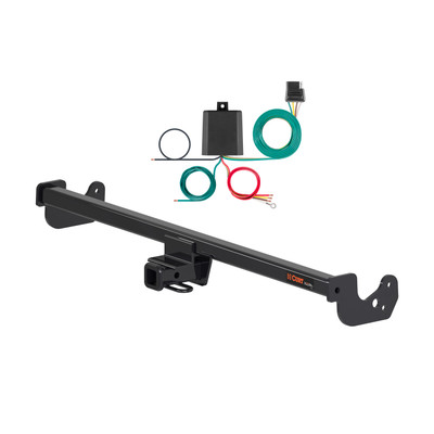 16 - 19 Toyota Yaris Hatchback Curt 1-1/4", Class 1 Trailer Tow Hitch + 4-flat Wiring Kit 11480