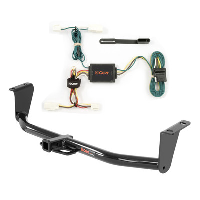 03 - 13 Toyota Corolla Sedan Curt 1-1/4", Class 1 Trailer Tow Hitch + 4-flat Wiring Kit 11265