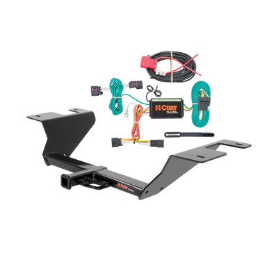 14 - 15 Chevrolet Cruze Sedan, diesel Curt 1-1/4", Class 1 Trailer Tow Hitch + 4-flat Wiring Kit 11371