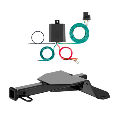 2011 - 2015 Chevrolet Camaro Convertible, excluding ground effects Curt 1-1/4", Class 1 Trailer Tow Hitch + 4-flat Wiring Kit 11222