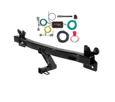 08 - 10 Volvo V70  Curt 1-1/4", Class 2 Trailer Tow Hitch + 4-flat Wiring Kit 12066