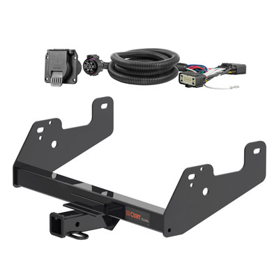 15 - 20 Ford F-150 Excluding factory receiver or Police Responder Curt 2", Class 3 Trailer Tow Hitch + 7-way Wiring Kit 13475