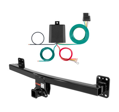 2011 - 2017 Volkswagen Touareg Curt 2", Class 3 Trailer Tow Hitch + 4-flat Wiring Kit 13116