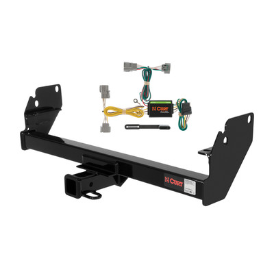 05 - 15 Toyota Tacoma Curt 2", Class 3 Trailer Tow Hitch + 4-flat Wiring Kit 13323