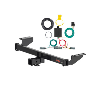 21 - 24 Ford Bronco Sport Curt 2", Class 3 Trailer Tow Hitch + 4-flat Wiring Kit 13474