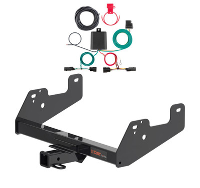 2021 - 2023 Ford F-150 w/ LED Tailights Excluding factory receiver or Police Responder Curt 2", Class 3 Trailer Tow Hitch + 4-way Wiring Kit 13475