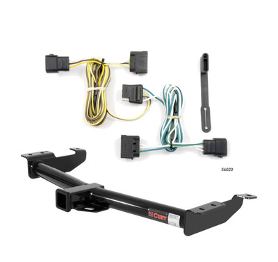 2004 - 2014 Ford E-150 Curt 2", Class 3 Trailer Tow Hitch + 4-flat Wiring Kit 13055