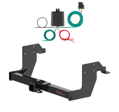 2010 - 2026 Mercedes-Benz Sprinter 3500 Standard bumper, excluding rear door step Curt 2", Class 3 Trailer Tow Hitch + 4-flat Wiring Kit 13388