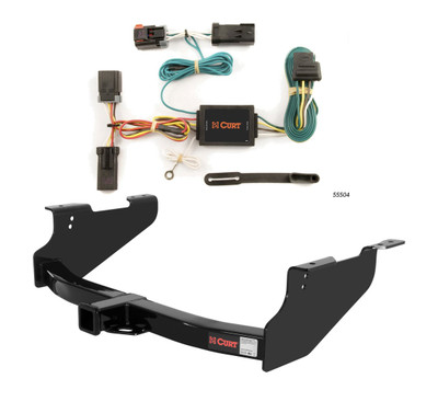 2002 Dodge Ram 1500 8' bed only (built before 11/02) Curt 2", Class 3 Trailer Tow Hitch + 4-flat Wiring Kit 13361