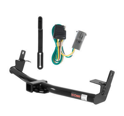 1995 - 2001 Ford Explorer Fits beneath factory 1-1/4" receiver hitch Curt 2", Class 3 Trailer Tow Hitch + 4-flat Wiring Kit 13540