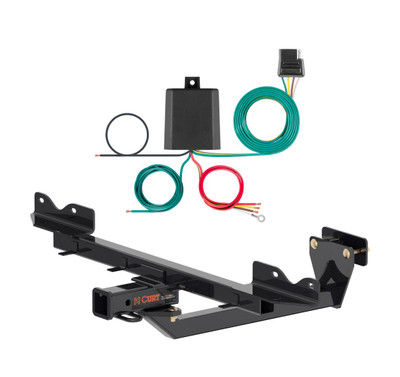 2017 - 2019 Mercedes-Benz GLE43 AMG Curt 2", Class 3 Trailer Tow Hitch + 4-flat Wiring Kit 13411