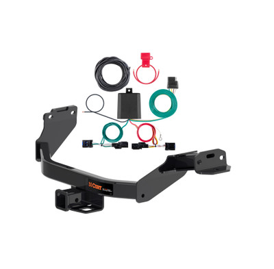 21 - 24 Kia Sorento w/ LED Tailights Curt 2", Class 3 Trailer Tow Hitch + 4-flat Wiring Kit 13473