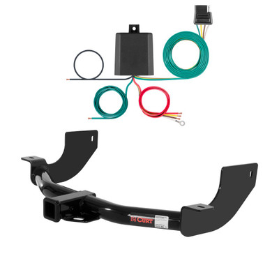 2006 - 2013 Land Rover Range Rover Sport HSE Curt 2", Class 3 Trailer Tow Hitch + 4-flat Wiring Kit 13456