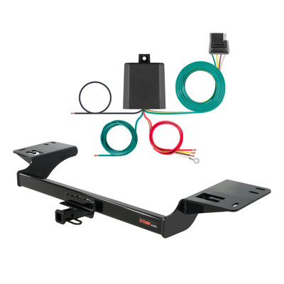 10- 12 Lincoln MKS Curt 1-1/4", Class 2 Trailer Tow Hitch + 4-flat Wiring Kit 12088