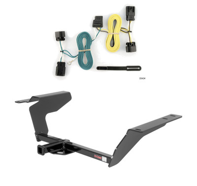 2005 - 2006 Pontiac Pursuit Sedan, GT Curt 1-1/4", Class 1 Trailer Tow Hitch + 4-flat Wiring Kit 11447