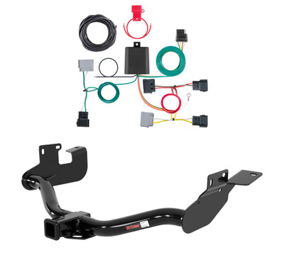 2005 - 2006 Mazda Tribute Without factory 1-1/4" receiver hitch Curt 2", Class 3 Trailer Tow Hitch + 4-flat Wiring Kit 13650