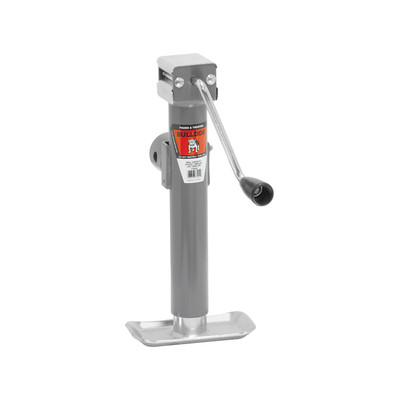 Bulldog Round Trailer Jack, Side Mount, 5,000 lbs. Lift Capacity, Side Wind, Weld-On, 10 in. Travel BD178201