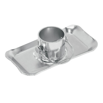 Bulldog Trailer Jack Accessory, Removable Trailer Jack Disc Foot w/ Pin 2.1 in. Tall - Plated for 150's & 170's