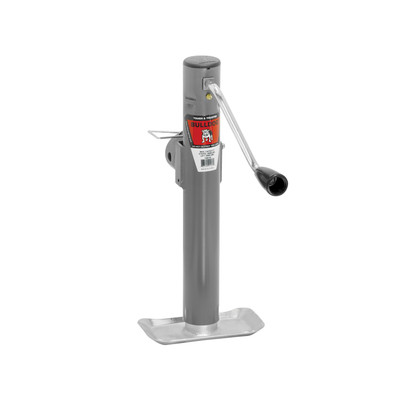 Bulldog Round Trailer Jack, Side Mount, 2,000 lbs. Lift Capacity, Side Wind, Weld-On, 15 in. Travel BD158151