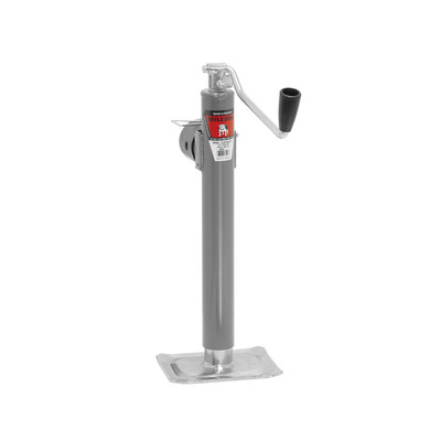 Bulldog Round Trailer Jack, Side Mount, 7,000 lbs. Lift Capacity, Top Wind, Weld-On, 15 in. Travel