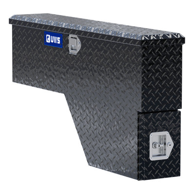 UWS Gloss Black Aluminum 48" Driver-Side Wheel Well Tool Box FW-48-DS-D-BLK