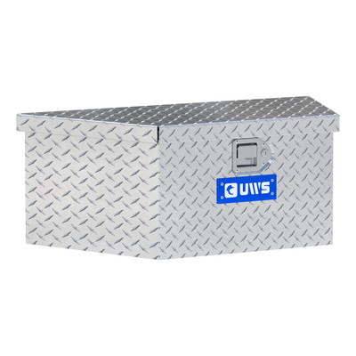 UWS Bright Aluminum 34" Trailer Tongue Box with Low Profile TBV-34-LP