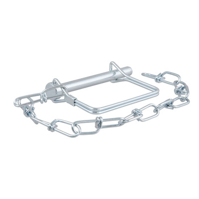 CURT 5/16" Safety Pin with 12" Chain (3" Pin Length) Trailer Hitch Lock