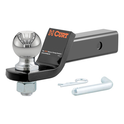 CURT Loaded Ball Mount with 2-5/16" Ball (2" Shank, 7,500 lbss., 2" Drop) Trailer Hitch Ball Mount