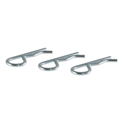 CURT Hitch Clips (Fits 1/2" or 5/8" Pin, Zinc, 3-Pack) Trailer Hitch