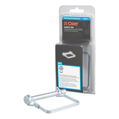 CURT 5/16" Safety Pin (3" Pin Length, Packaged) Trailer Hitch Lock