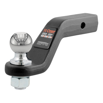 CURT Loaded Forged Ball Mount with 2-5/16" Ball (2" Shank, 15,000 lbss., 4" Drop) Trailer Hitch Ball Mount