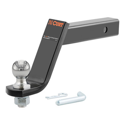 CURT Loaded Ball Mount with 2" Ball (2" Shank, 7,500 lbss., 6" Drop) Trailer Hitch Ball Mount