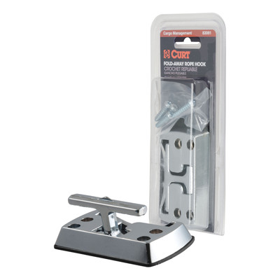 CURT Fold-Away Rope Hook (1,200 lbs, Packaged) Tie Down Anchor