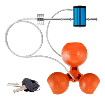 CURT Universal Tri-Ball Trailer Coupler Lock, Fits 1-7/8", 2", 2-5/16" Trailer Hitch Coupler Lock