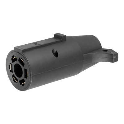 CURT Adapter (7-Way RV Blade to 6-Way Round Trailer, Center Pin Auxiliary) Trailer Wiring Adapter Connector