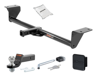 16 - 18 HONDA   Sedan, excluding center exhaust 1.25in. CURT Trailer Hitch + Ball Mount + Cover + Lock Kit by CURT HWA1341