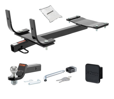 00 - 00 BMW 323i Wagon 1.25in. CURT Trailer Hitch + Ball Mount + Cover + Lock Kit by CURT HWA89
