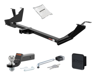 04 - 07 Dodge Caravan With Stow'n Go 1.25in. CURT Trailer Hitch + Ball Mount + Cover + Lock Kit by CURT HWA667